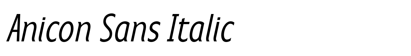 Anicon Sans Italic